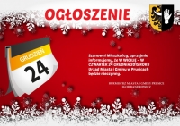 W Wigilię Urząd Miasta i Gminy w Prusicach będzie nieczynny!