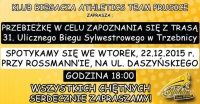 Wspólna przebieżka trasą 31. Biegu Sylwestrowego w Trzebnicy